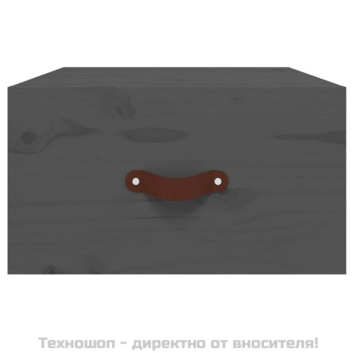 Нощно шкафче за стенен монтаж, сиво, 40x29,5x22 см