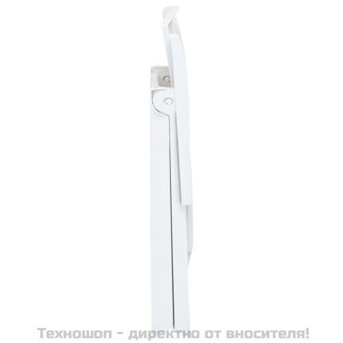 Градински регулируеми столове, 2 бр, пластмаса, бели