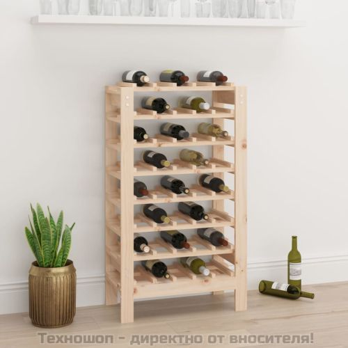 Поставка за вино 61,5x30x107,5 см масивна чамова дървесина