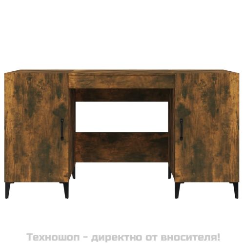 Бюро, опушен дъб, 140x50x75 см, инженерно дърво