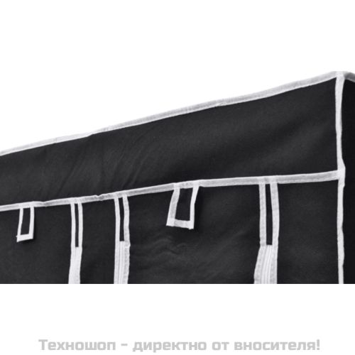 Сгъваем гардероб, черен, 110 x 45 x 175 см