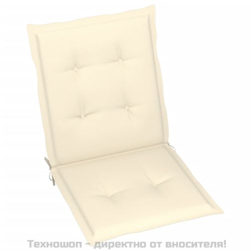Възглавници за столове 2 бр кремави 100x50x3 см Оксфорд плат