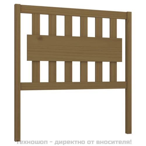 Горна табла за легло, меденокафява, 95,5x4x100 см, бор масив