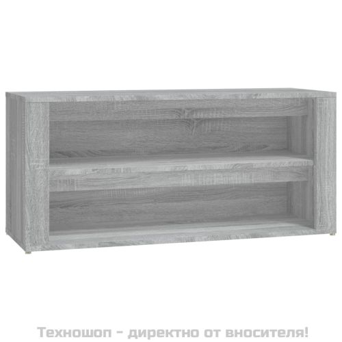 Етажерка за обувки, сив сонома, 100x35x45 см, инженерно дърво