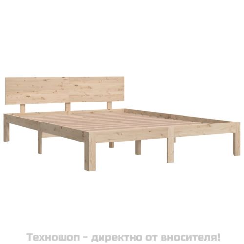 Рамка за легло, дърво масив, 150x200 cм, King Size