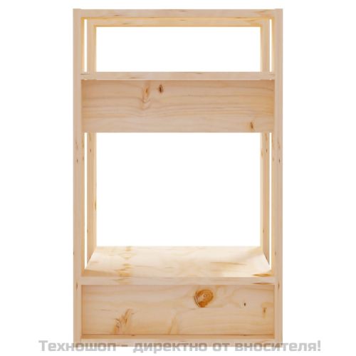 Библиотека/разделител за стая, 41x35x57 см, бор масив