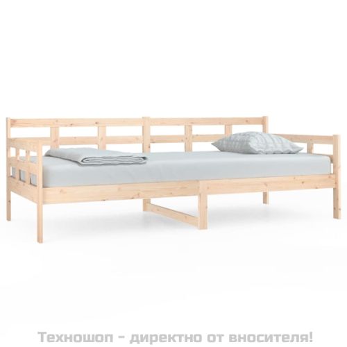 Дневно легло, борово дърво масив, 90x200 см