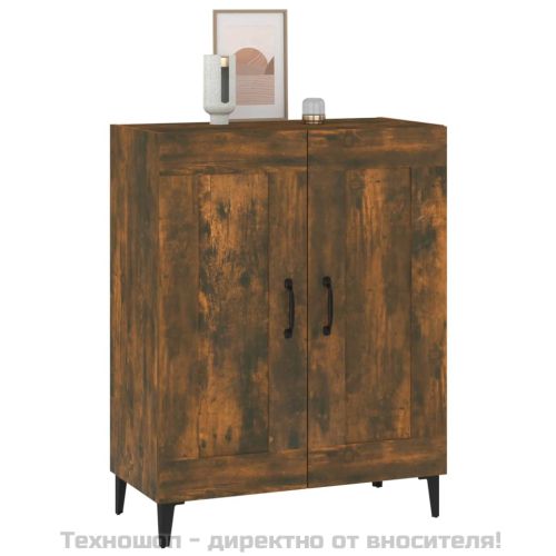 Сайдборд, опушен дъб, 69,5x34x90 см, инженерно дърво