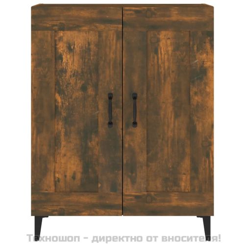 Сайдборд, опушен дъб, 69,5x34x90 см, инженерно дърво