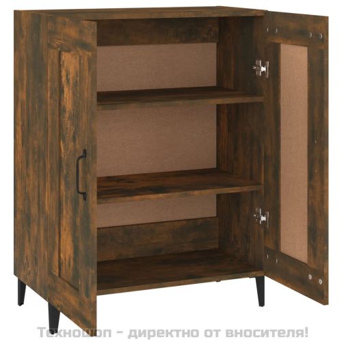 Сайдборд, опушен дъб, 69,5x34x90 см, инженерно дърво