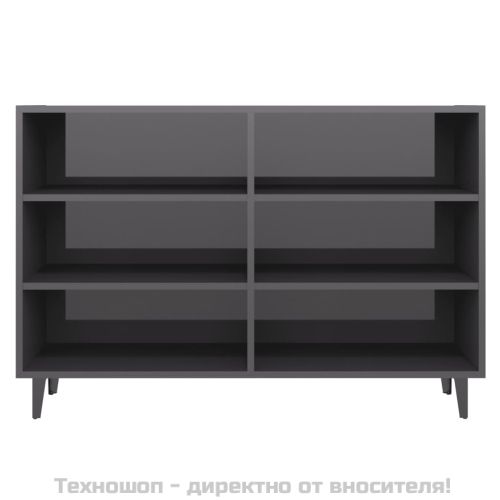 Бюфет, сив гланц, 103,5x35x70 см, инженерно дърво