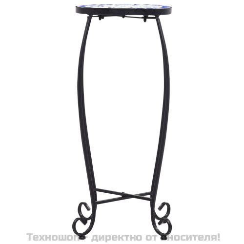 Мозаечни маси, 3 бр, синьо-бели, керамика