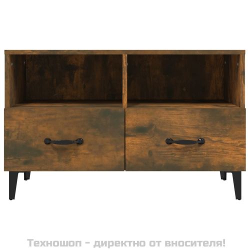 ТB шкаф, опушен дъб, 80x36x50 см, инженерно дърво