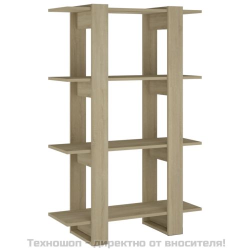 Библиотека/разделител за стая, дъб сонома, 80x30x123,5 см