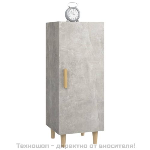 812325 Сайдборд, бетонно сив, 34,5x34x90 см, инженерно дърво