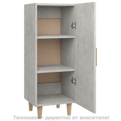 812325 Сайдборд, бетонно сив, 34,5x34x90 см, инженерно дърво