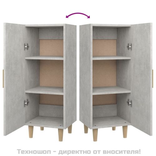 812325 Сайдборд, бетонно сив, 34,5x34x90 см, инженерно дърво