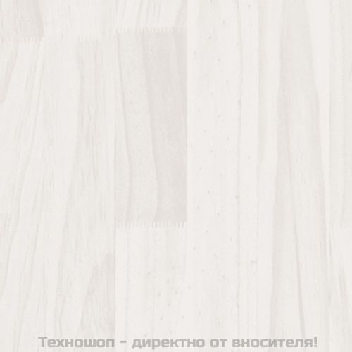 2-етажна библиотека, бяла, 100x30x70 см, борово дърво масив