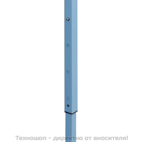 Сгъваема парти шатра с 4 странични стени 280x410x315 см стомана бяла