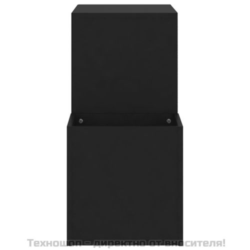 Шкаф за обувки за антре, черен, 105x35,5x70 см, инженерно дърво