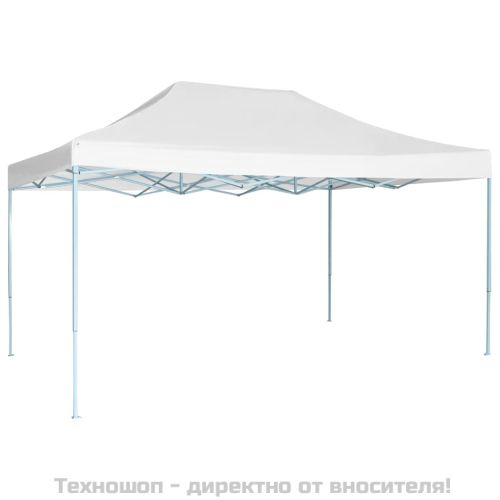 Професионална сгъваема парти шатра, 280x410x315 см, стомана, бяла