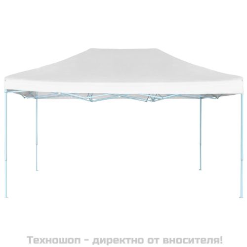Професионална сгъваема парти шатра, 280x410x315 см, стомана, бяла