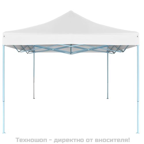 Професионална сгъваема парти шатра, 280x410x315 см, стомана, бяла