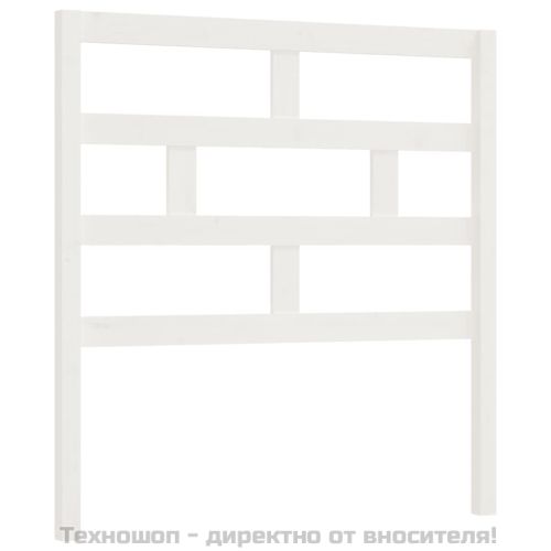 Горна табла за легло, бяла, 96x4x100 см, бор масив