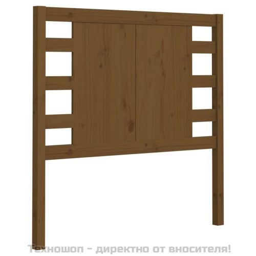 Табла за спалня, меденокафява, 81x4x100 см, бор масив