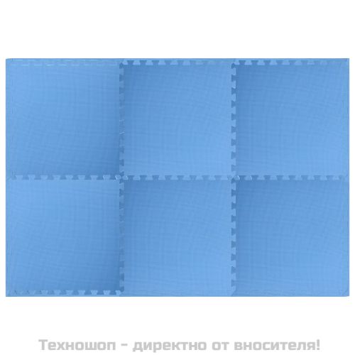 Постелки за под 6 бр 2,16 м² EVA пяна сини