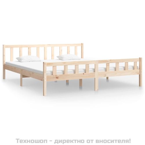 Рамка за легло без матрак, масивна дървесина, 160x200 см