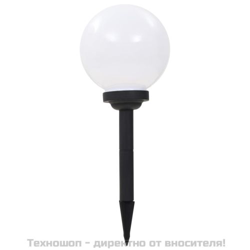 Градински соларни лампи, LED, 3 бр, сферични, 20 см, RGB