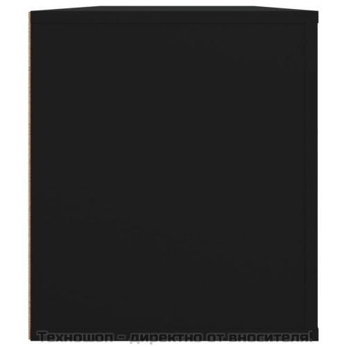 ТB шкаф, черен, 100x35x40 см, инженерно дърво