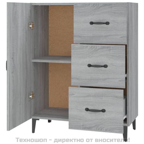 Сайдборд, сив сонома, 69,5x34x90 см, инженерно дърво