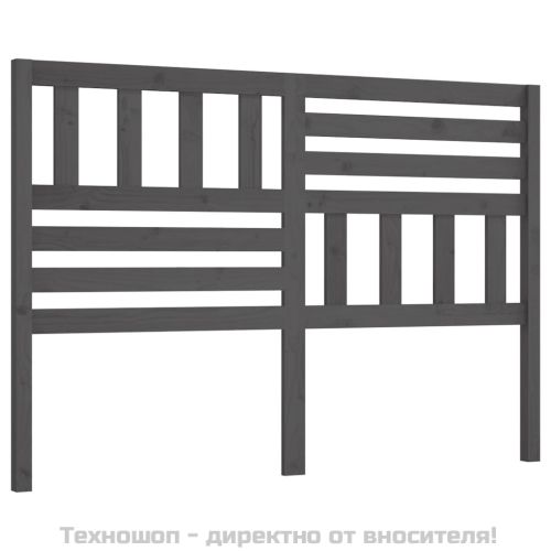 Горна табла за легло, сива, 166x4x100 см, бор масив