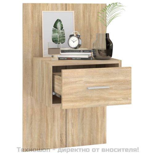 Нощно шкафче за стенен монтаж, дъб сонома