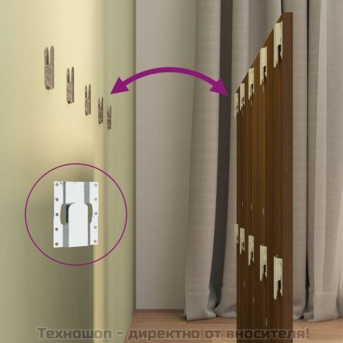 Табла за легло, кафяв дъб, 120x1,5x80 см, инженерно дървесина