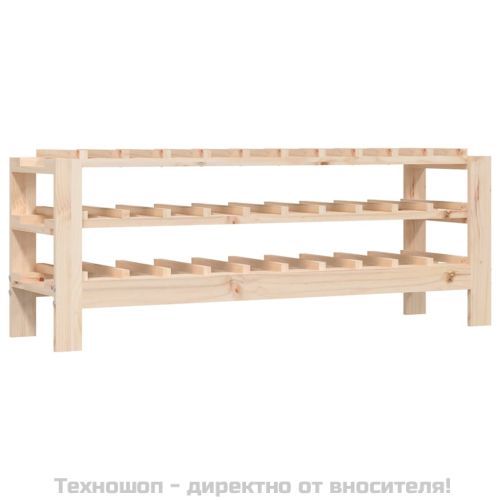 Поставка за вино 109,5x30x42 см масивна чамова дървесина
