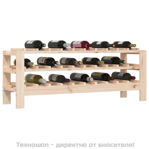 Поставка за вино 109,5x30x42 см масивна чамова дървесина