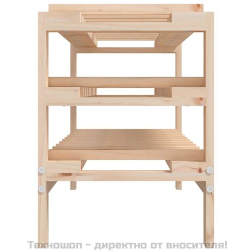 Поставка за вино 109,5x30x42 см масивна чамова дървесина