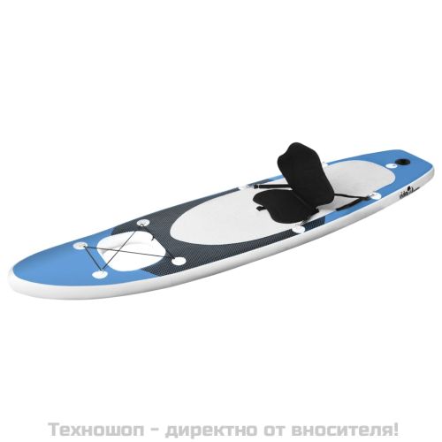 Комплект надуваем стендъп падълборд, морско синьо, 330x76x10 см