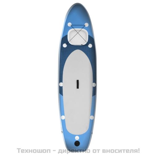 Комплект надуваем стендъп падълборд, морско синьо, 330x76x10 см