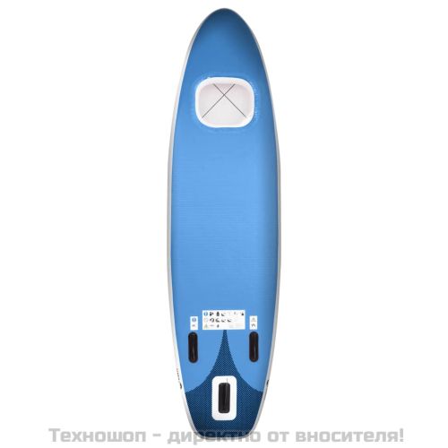 Комплект надуваем стендъп падълборд, морско синьо, 330x76x10 см