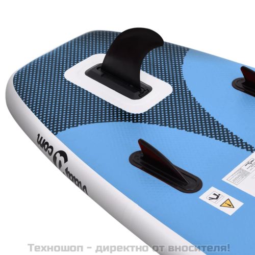Комплект надуваем стендъп падълборд, морско синьо, 330x76x10 см