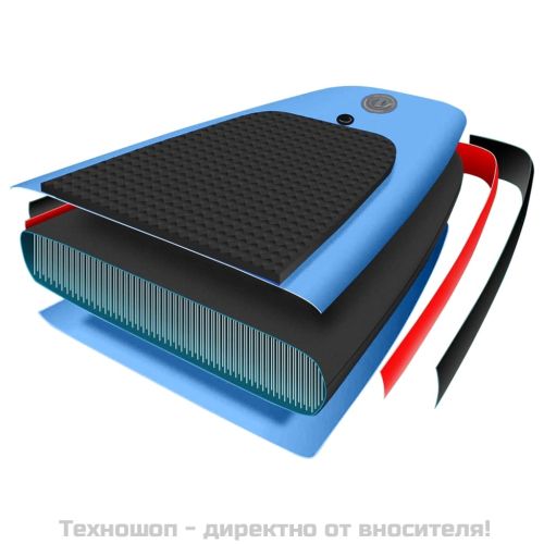 Комплект надуваем стендъп падълборд, морско синьо, 330x76x10 см