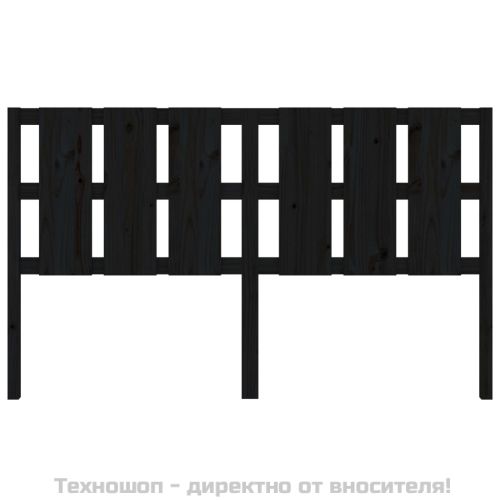 Горна табла за легло, черна, 165,5x4x100 см, бор масив