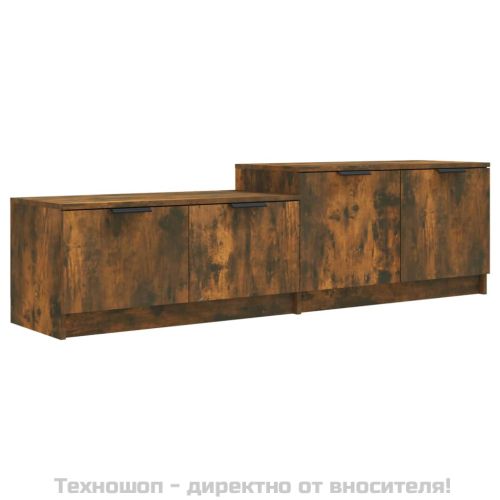 ТВ шкаф, Опушен дъб, 158,5x36x45 см, инженерно дърво