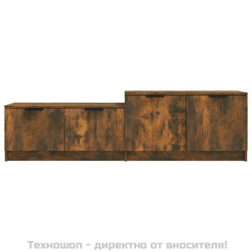 ТВ шкаф, Опушен дъб, 158,5x36x45 см, инженерно дърво