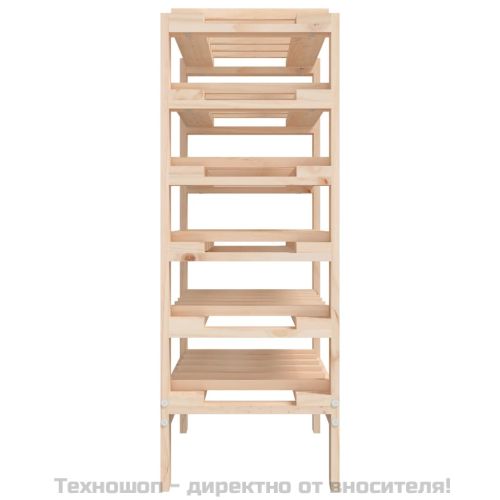 Поставка за вино 61,5x30x82 см масивна чамова дървесина