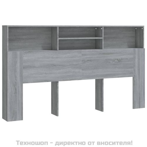 Табла за легло тип шкаф, сив сонома, 180x19x103,5 см